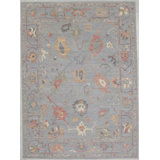 Oushak Collection, Transitional One-of-a-Kind Rectangle 10' X 13'9" Hand Knotted Area Rug