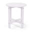 Table d'appoint ronde en HDPE de 18 po de diamètre x H 17 po, résistant aux intempéries et compact pour une utilisation sur le patio