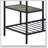 Lona Rustic Oak Finish Kitchen Island with 6 Open Compartments and Durable Metal Frame for Modern Kitchens