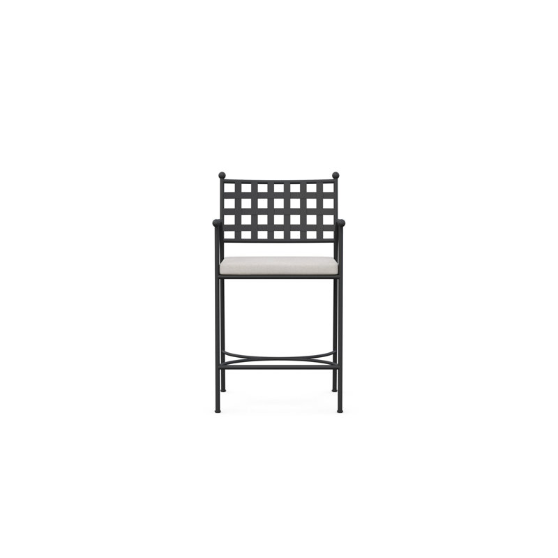 Athens Counter Stool + Linen Cushion, 28.13"