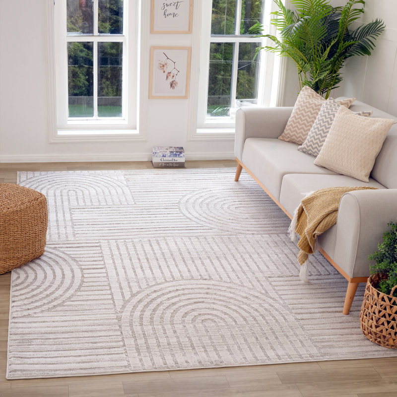 Rug Modern Indoor Doormat Rug, Gray ., Rectangle 3'11" x 5'7"