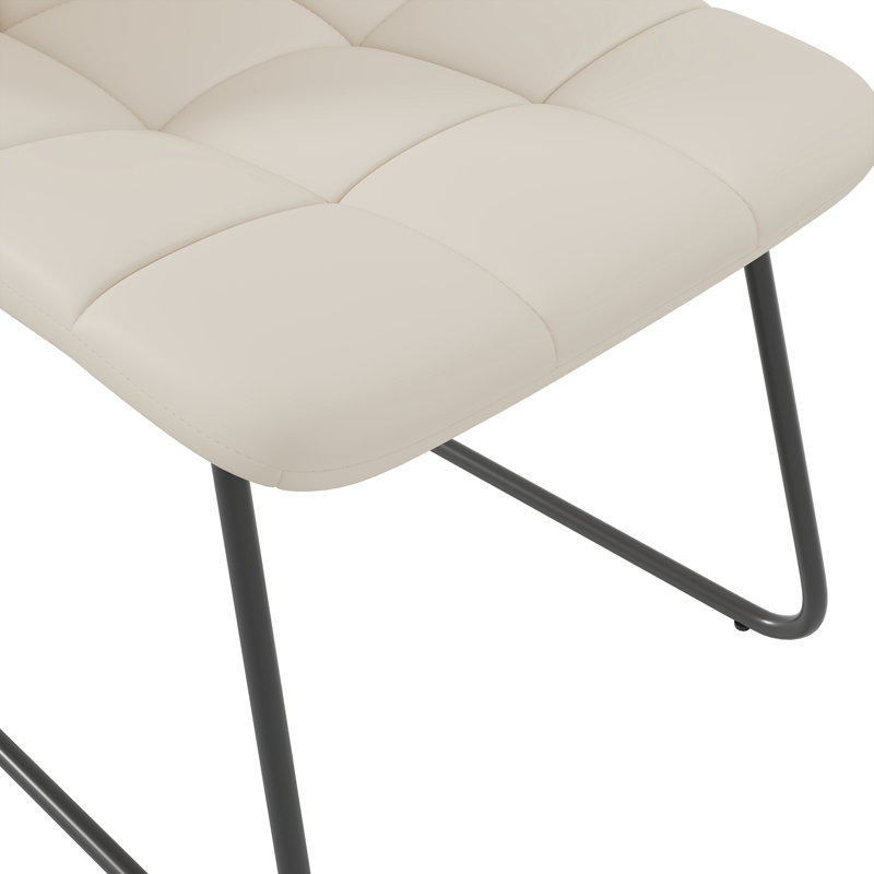 Ensemble de table de salle à manger 55,1 po, Crème / Blanc, Blanc