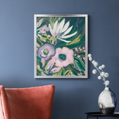 Toile encadrée de qualité supérieure avec jardin mauve mauve prêt à accrocher