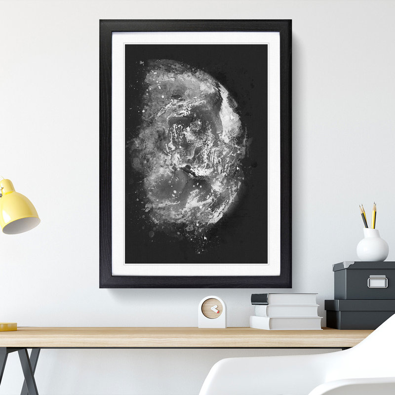 Amazing Image Of Earth - Single Picture Frame Print on MDF, 33cm H x 24cm W x 2cm D, Black Framed