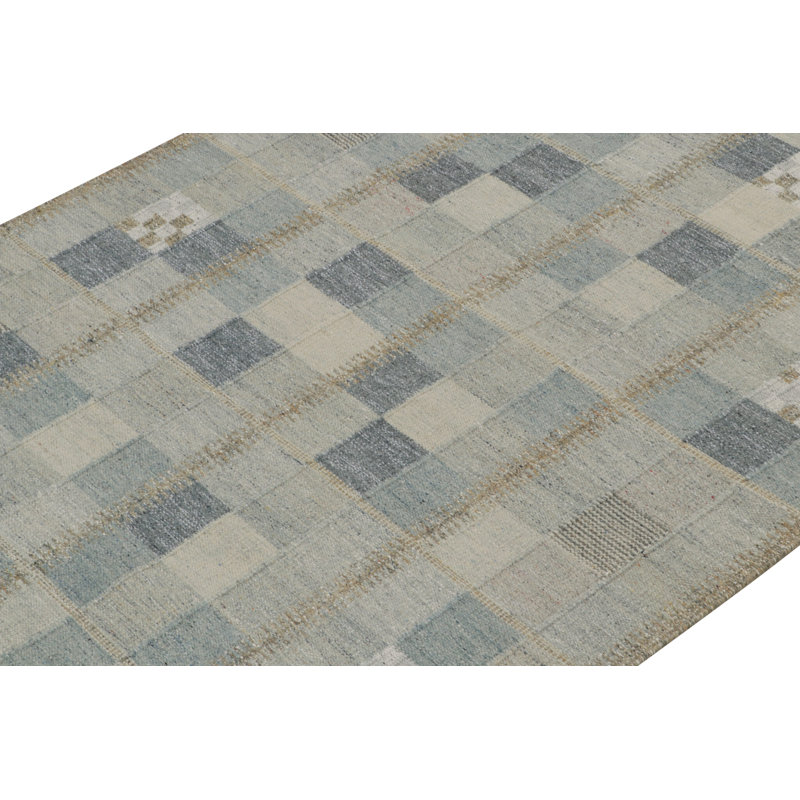 Scandinavian Wool Geometric Area Rug, Rectangle 12' x 16'