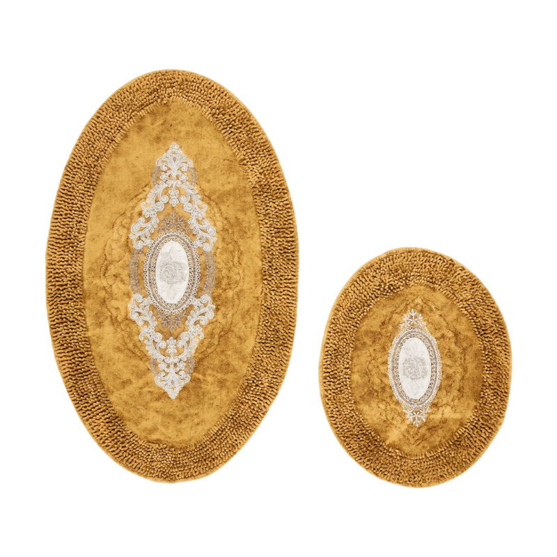 Ensemble de tapis de bain 2 pièces Mele, Moutarde