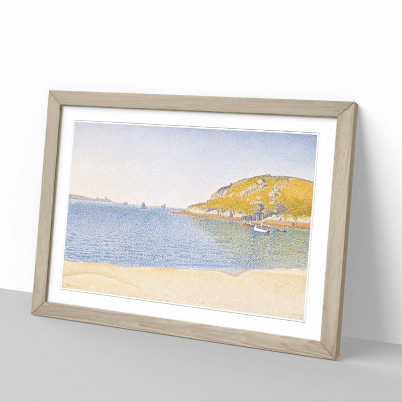 Port of Saint-Cast by Paul Signac - Framed Print, 27cm H x 36cm W x 2cm D, Oak Framed