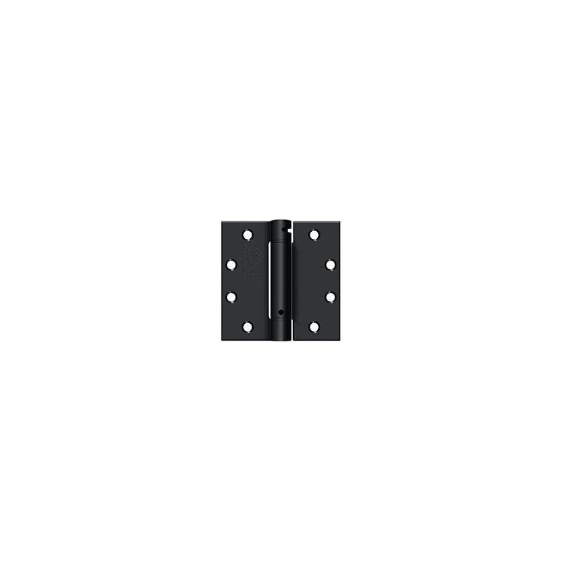 Deltana DSH45U1B 4-1/2" x 4-1/2" Spring Hinge, UL Listed in Paint Black, Paint Black