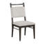 Ensemble de salle à manger sophistiqué 7 pièces en bois de noyer foncé avec 6 chaises d'appoint - parfait pour la cuisine moderne