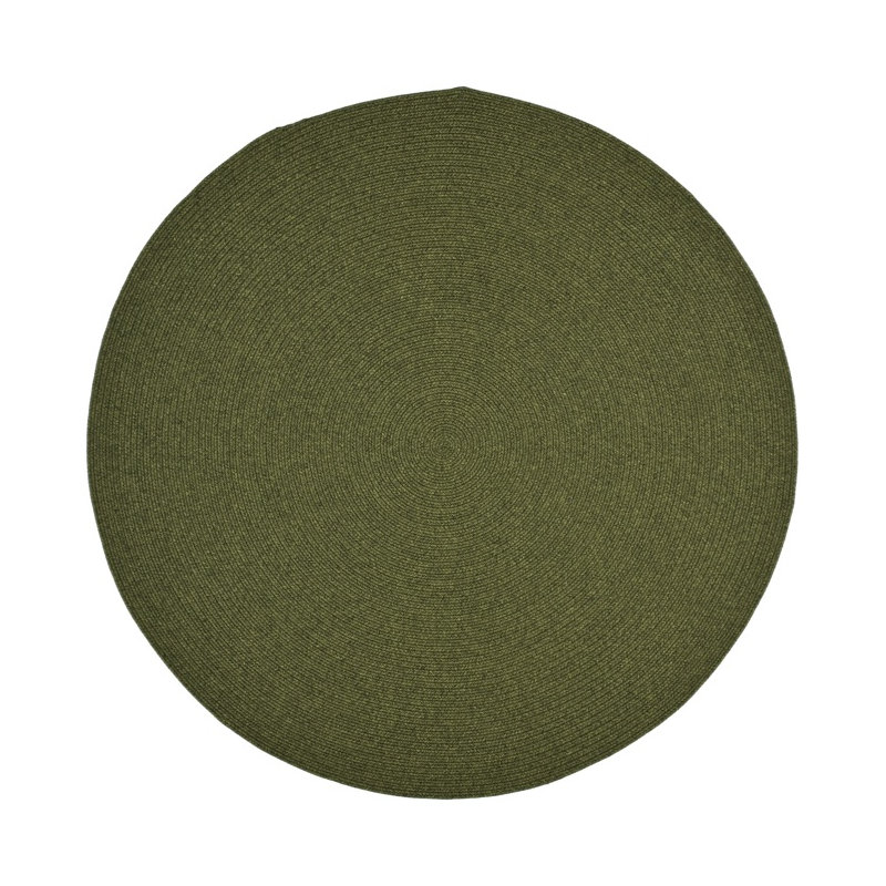 Lakehurst Solid Green Indoor/Outdoor Rug, Round 152cm