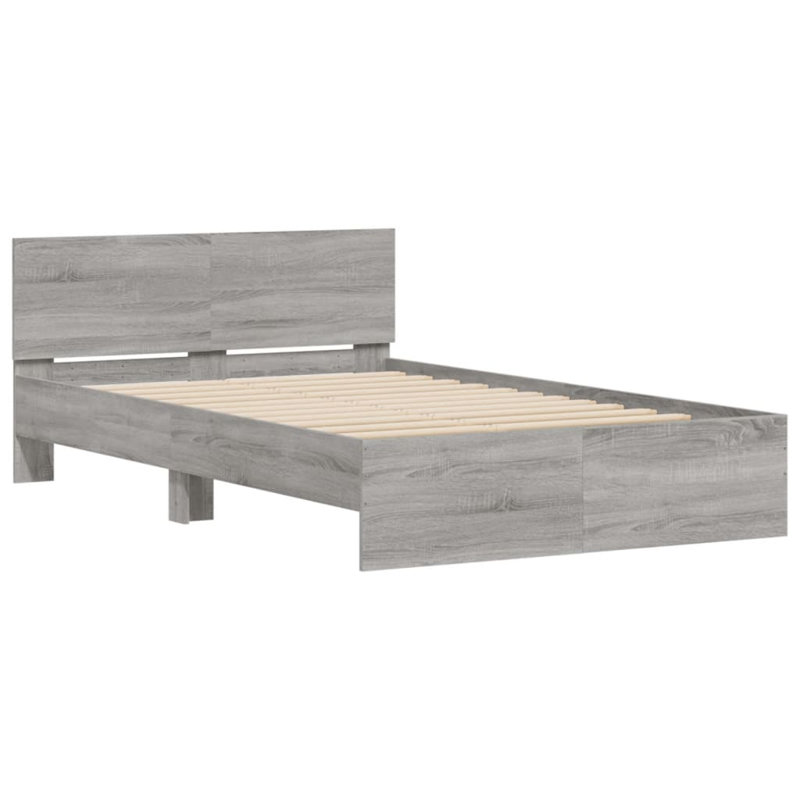 Nobue Bed, Grey Sonoma, Small Double ( 120 x 190 cm)