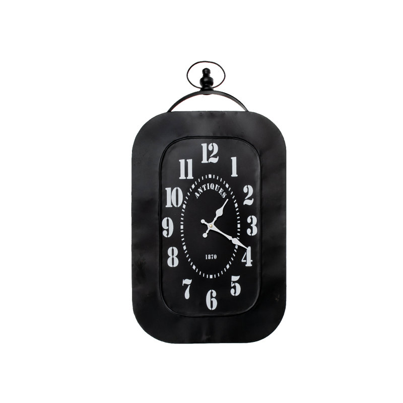 Horloge rectangulaire en métal Nilde