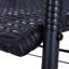 Fauteuil oscillant ergonomique avec cadre en acier et osier classique pour patio, jardin et porche