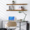 Ensemble de 2 tablettes flottantes de 35 po de long avec fixation invisible - noyer
