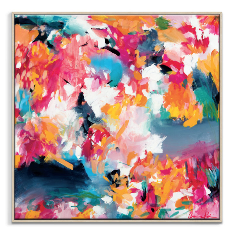 Autumn by Amira Rahim - Painting on Canvas, 41cm H x 41cm W, Timber Floater Frame