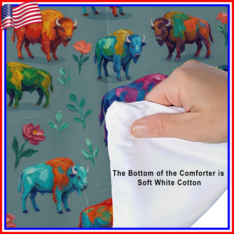 Édredon Rainbow Buffalo, Twin