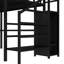 Lit mezzanine double avec bureau en L et port USB, lit mezzanine haut avec DEL pour enfants adolescents