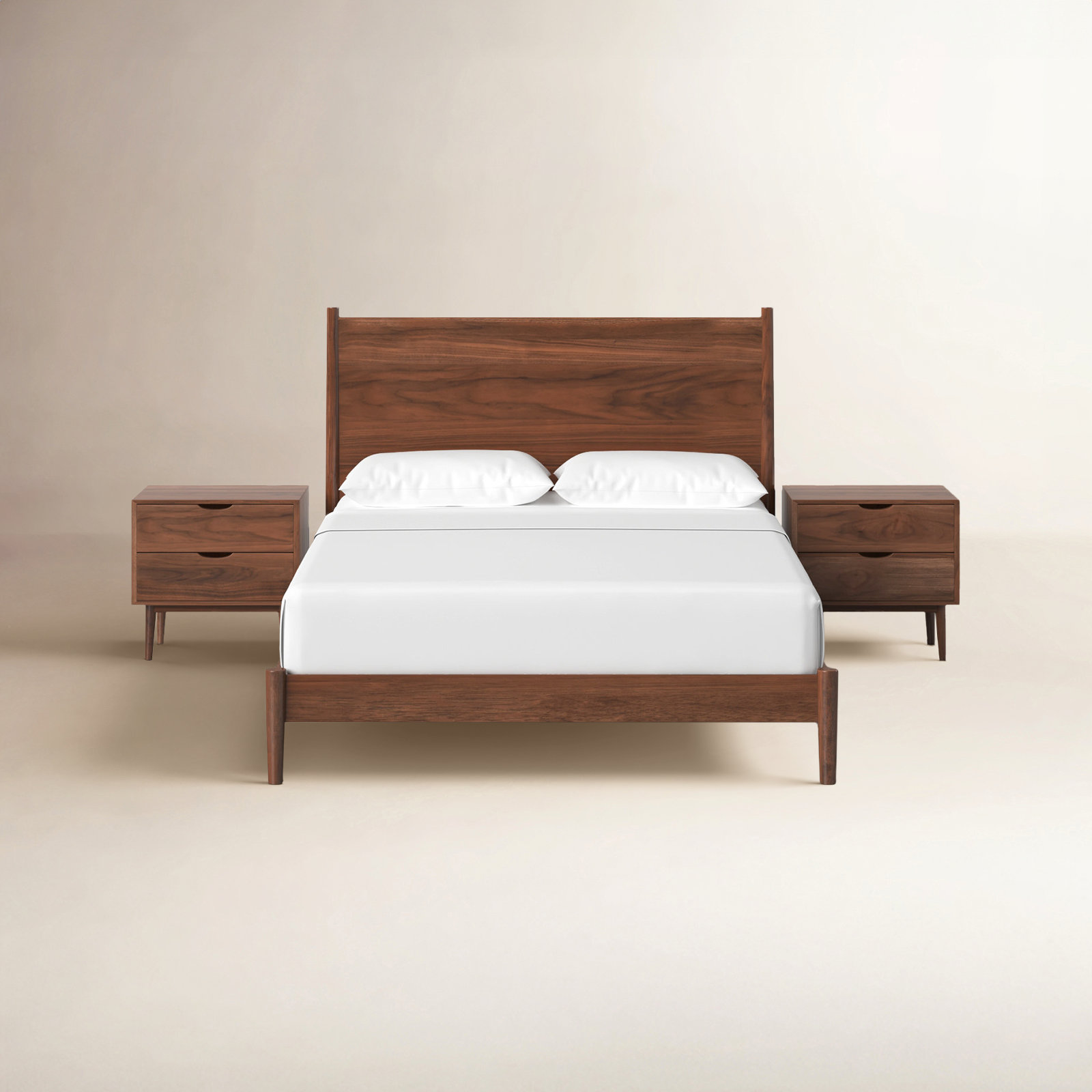 Jacqualine 3-Piece Walnut Bedroom Set, Queen