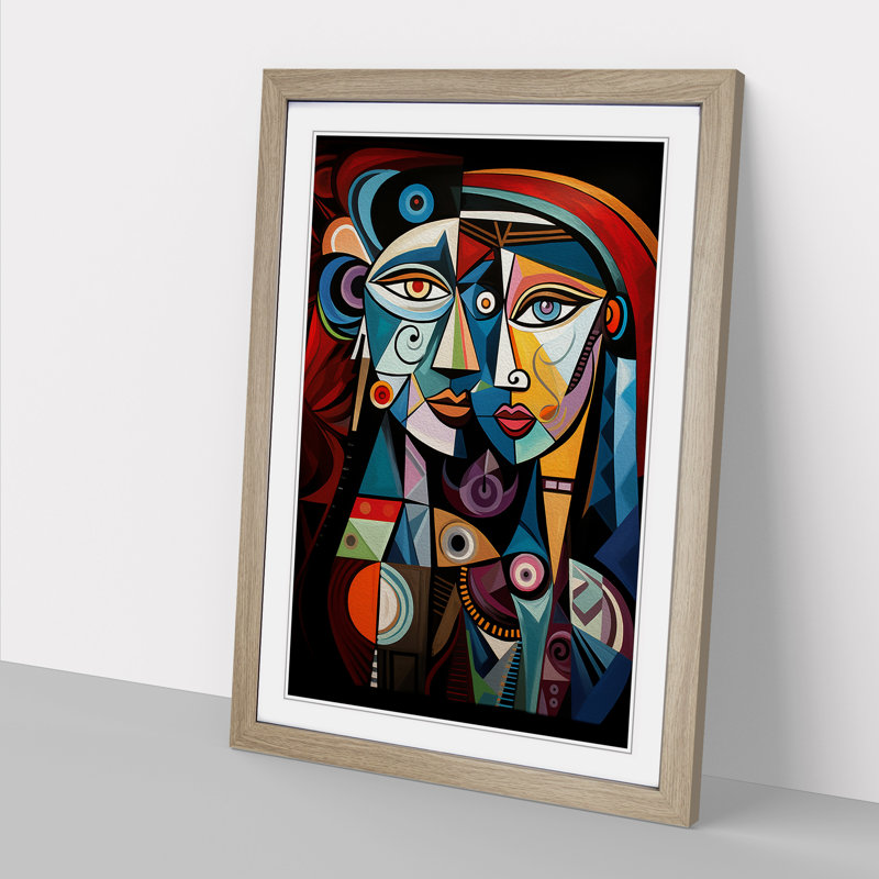 Pablo Picasso Modern No.2 - Framed Print, Oak, 64cm H x 46cm W x 2cm D