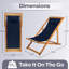 Méridienne inclinable réglable - Bleu marine-460373137