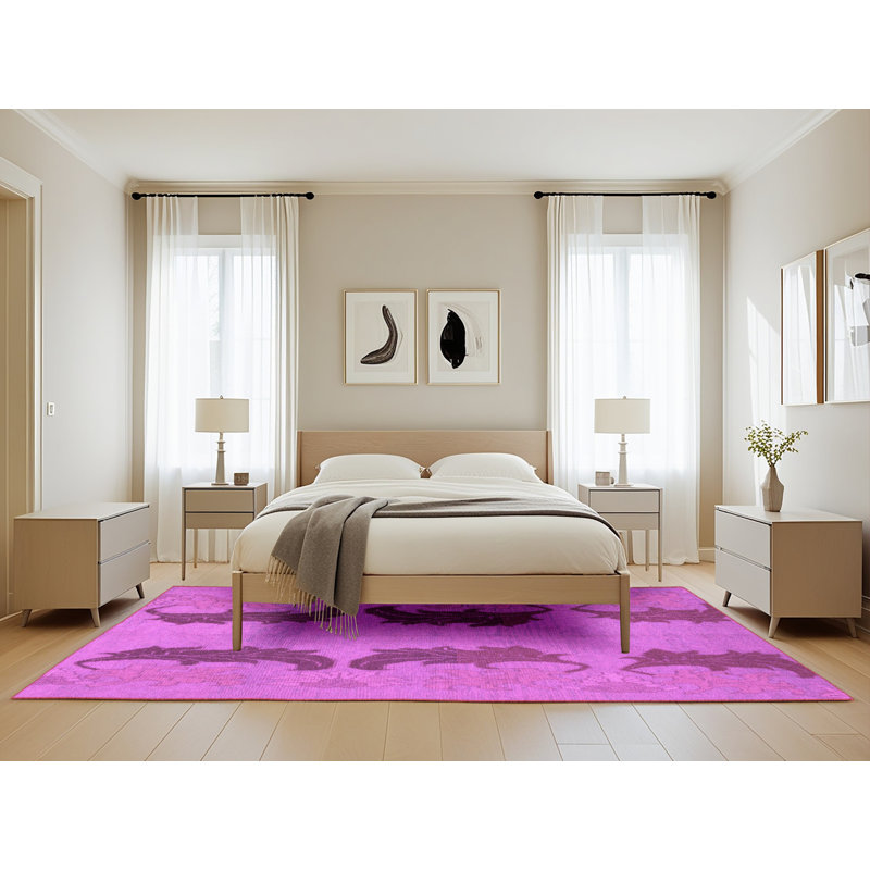 Tapis mauve Hymel, Rectangle de 5 pi x 8 pi
