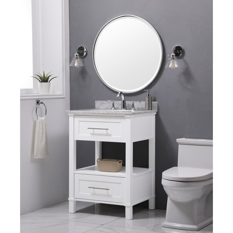 Ensemble de meuble-lavabo simple 25 po Audrit, Blanc