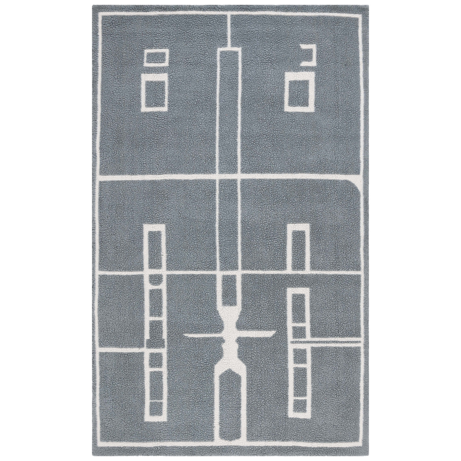 Murcia Hand-Woven Abstract Wool Rug, Runner 2'3" x 8'