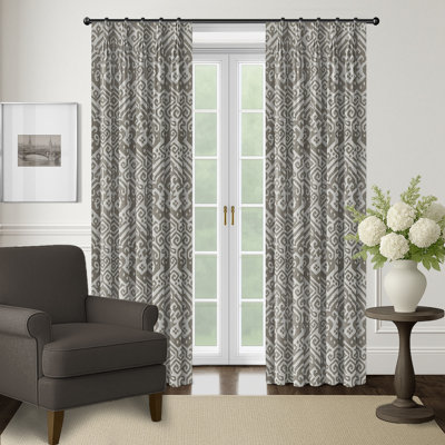 Briarwood Cocoa Cotton Pinch Pleat Drapery Panel Set of 2 - 20x156