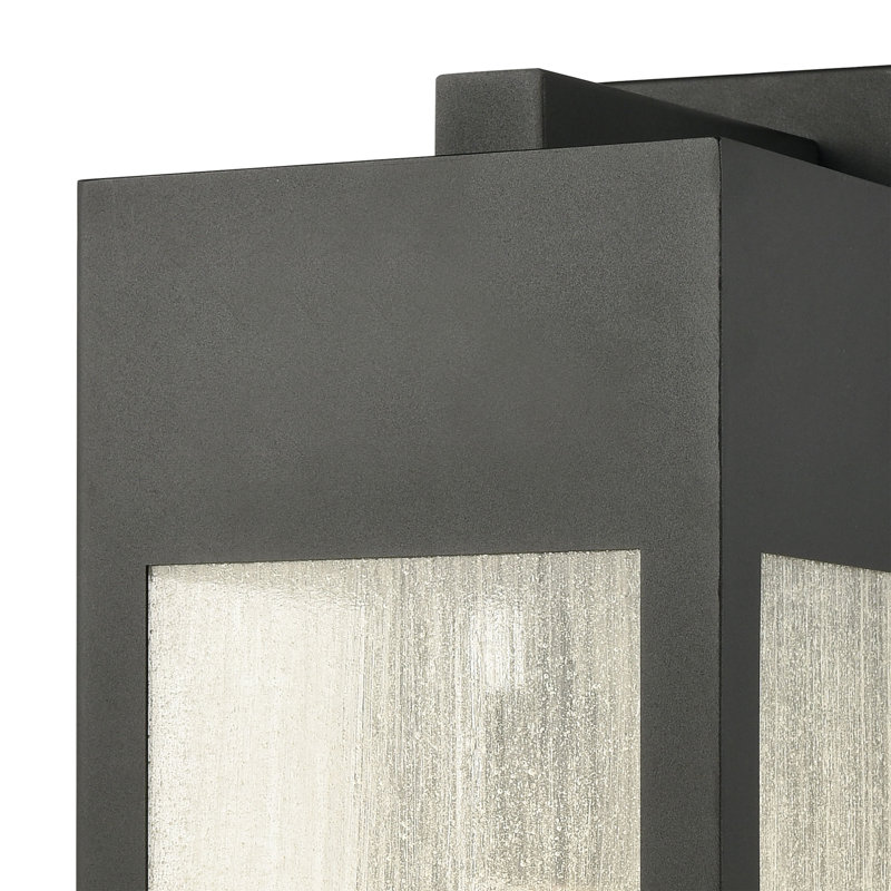Applique murale d'extérieur 1 lumière de 20 po de hauteur Angus - Gris anthracite, Gris