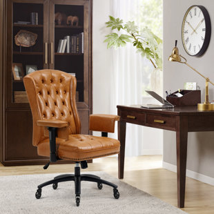 Linon Alyssa Upholstered Adjustable Swivel Desk Chair Gold Legs in Blush  Pink