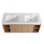 Meuble-lavabo mural 48 po avec lavabo double, charnière de porte à fermeture en douceur (ensemble KD)