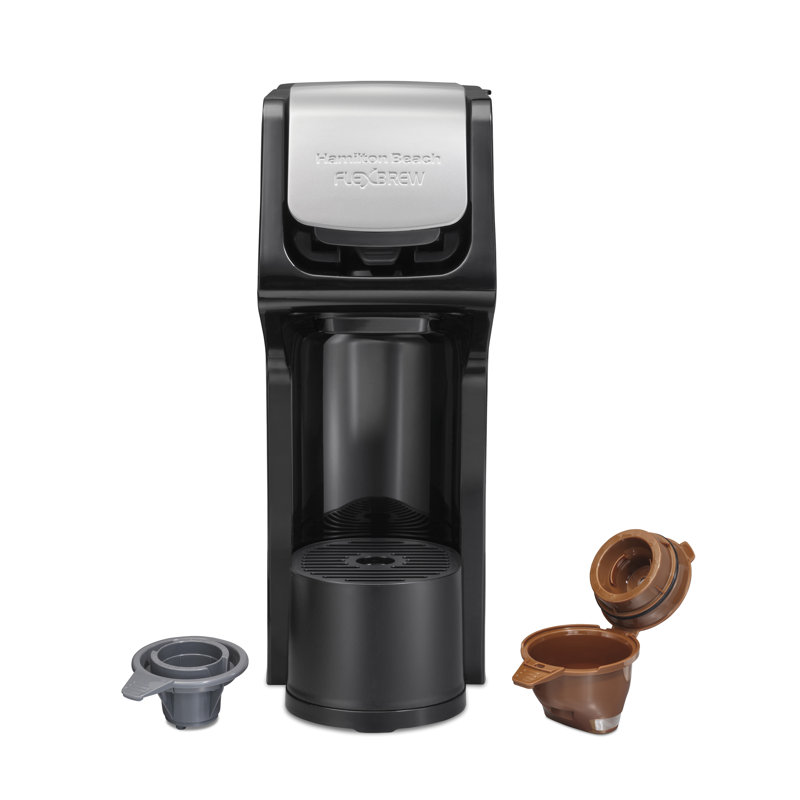 FlexBrew Black and Silver Single-Serve Coffee Maker