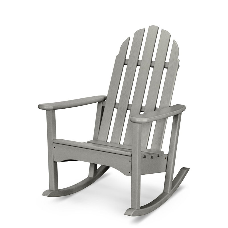 POLYWOOD Classic Adirondack Rocking Chair, Slate Gray