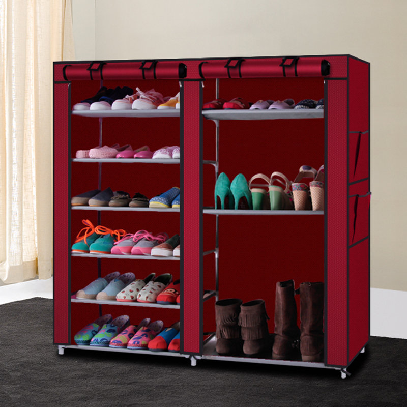 36 Pair Shoe Storage Cabinet, Red