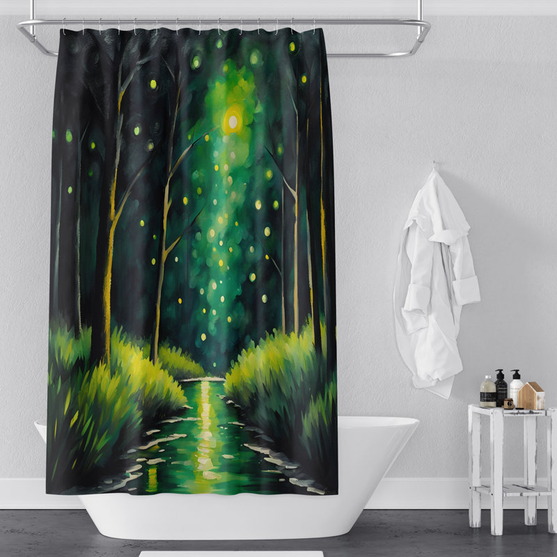 Rideau de douche avec tapis de bain SH01261, H 72 po x l 70 po