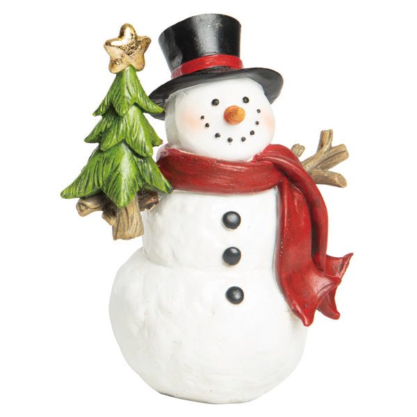 The Holiday Aisle® Merry Snowman Figurine | Wayfair
