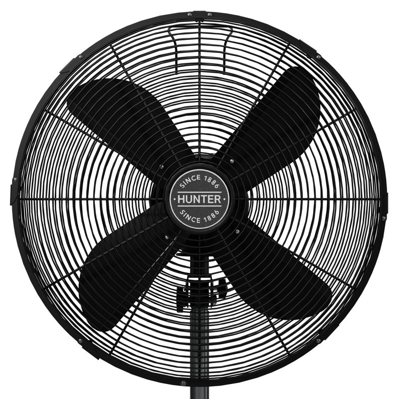 47" Oscillating Pedestal Fan, Matte Black