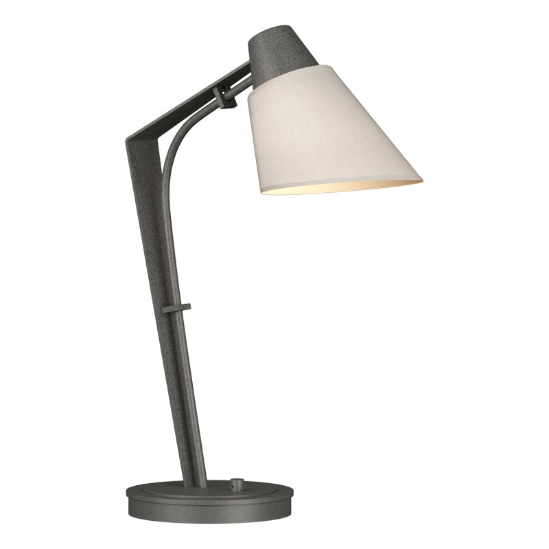 Reach 21.9" Desk Lamp, Flax, Vintage Platinum