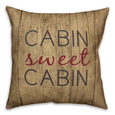  Coussin Rustic Cabin Sweet Cabin