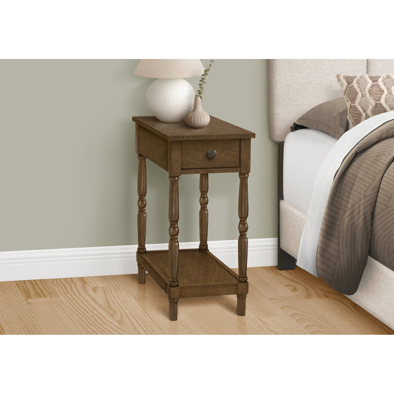 Table d'appoint pour petits espaces - Conception pratique avec étagère de rangement à 2 niveaux