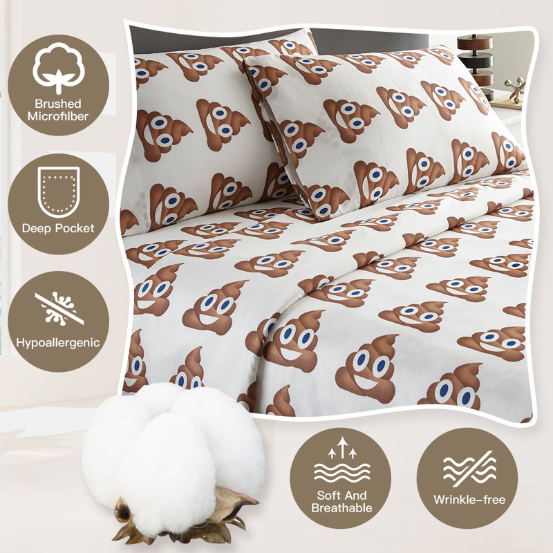 Colstrip Microfiber Fitted Sheet, Twin Sheet Set + Fitted Sheet + 1 Pillowcase