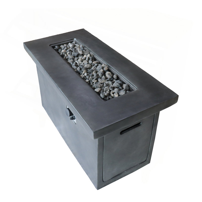 Table de foyer d'extérieur en béton exceptionnelle avec options de carburant polyvalentes