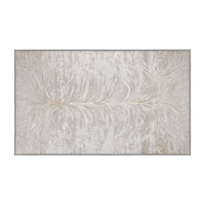 Tapis gris soyeux et moelleux