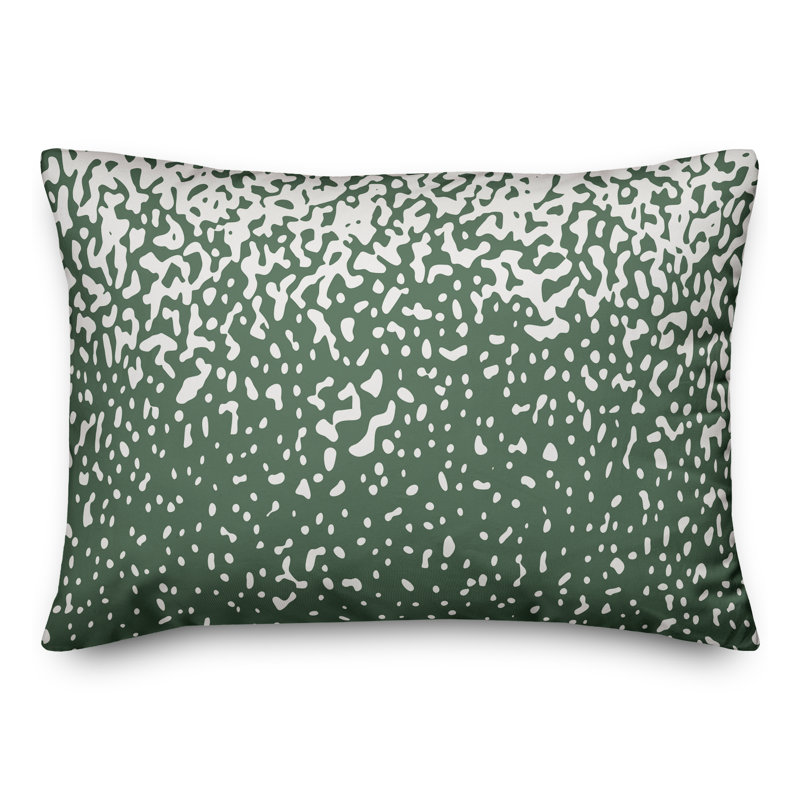 Abstract Outdoor Throw Pillow, Green