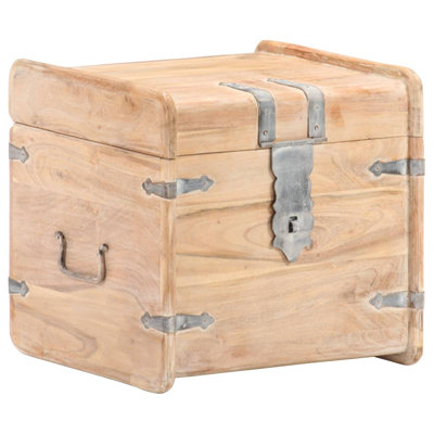 Storage Chest Storage Box Trunk with Lock for Bedroom Solid Wood Acacia