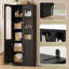 Bibliothèque H 80 "x l 23,6" avec tablettes réglables et porte en verre-422021465