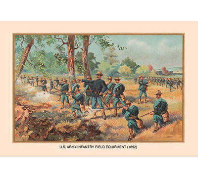 « infantry field equipment », 1892 par arthur wagner, reproduction d’art