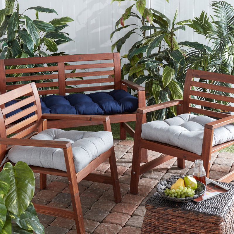 Coussin de chaise d'extérieur Royzell Sunbrella, Toile granit