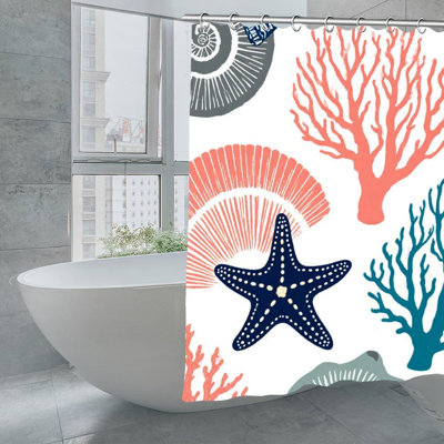 Rideau de salle de bain nautique - 72 x 72 pouces Coastal