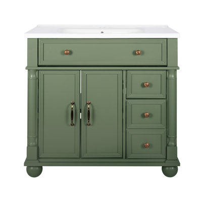 Lavabo de salle de bain Century avec base colonne romaine